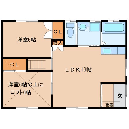 松山町駅 徒歩1分 1階の物件間取画像